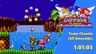 Sonic Classic Heroes - Team Chaotix: All Emeralds - 1:01:03 (w/ commentary)