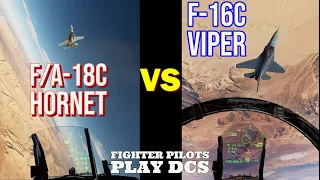 Fighter Pilots Play DCS: F-16 vs F/A-18 Dogfight