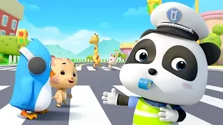 Baby Panda Directs the Traffic | How to Cross Street Safely | Profession Songs for Kids | BabyBus