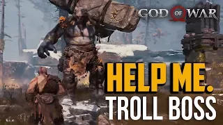 God of War PS4 : How to Beat First Boss on Give Me God Of War Difficulty (Troll Boss)