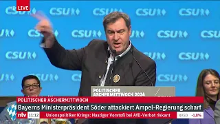 LIVE: Politischer Aschermittwoch der CSU mit Markus Söder