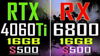 RTX 4060Ti (16GB) vs RX 6800 (16GB) // PC GAMES BENCHMARK TEST ||