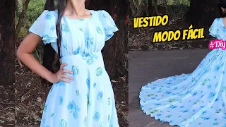 VESTIDO FÁCIL VERÃO  ESTILO CINDERELA  DIY Luciete Vasconcelos