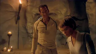 T'pol and Archer share a moment in a cave