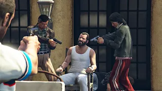 Franklin And Trevor Rescue Michael From Ballas Gang In GTA5
