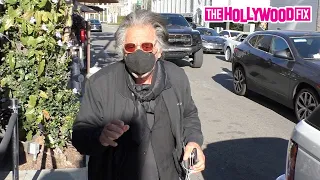 Al Pacino Aka 'Scarface' Finishes Up His Pasta Before Making A Dash At Il Pastaio In Beverly Hills