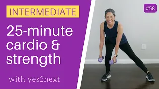 Intermediate Cardio and Strength Workout | Seniors, Beginners