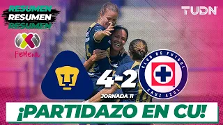 Resumen y goles | Pumas 4-2 Cruz Azul | Liga Mx Femenil-CL2024 J11 | TUDN