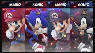 Super Smash Bros Ultimate Amiibo Fights  – Request #13292 Mario & Sonic vs Dark Mario & Dark Sonic