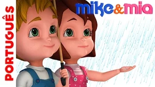 Chuva, chuva vá embora | Rain Rain Go Away Portuguese | Canções para crianças Mike e Mia