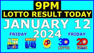 9pm Lotto Result Today January 12 2024 (Friday)