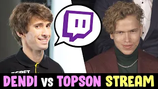 DENDI vs TOPSON mid — on stream with VOICE