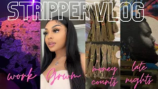 STRIPPER VLOG| She tried to fight me over my money !! Bag secured, Money counts, Weird vibes, & MORE