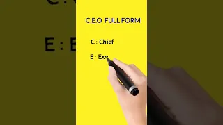 CEO full form | full form of ceo | #fullform | #shorts