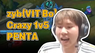 Zyb (VIT Bo) CRAZY Hecarim 1V5 PENTA!