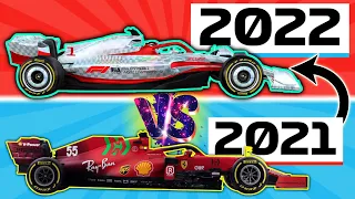 F1 2021 vs 2022 💥 ¿Qué COCHE es MÁS RÁPIDO? ¿Cuáles son los CAMBIOS? Nueva Aerodinámica + Neumáticos