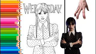 Coloring Wednesday Addams Coloring Page | Ohuhu Art Markers | i will dance trend