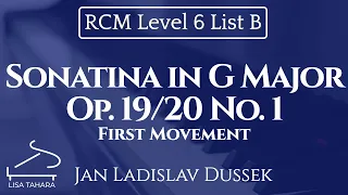 Sonatina in G Major, op.19/20 no.1 (1st) by Dussek (RCM Level 6 List B - 2015 Celebration Series)