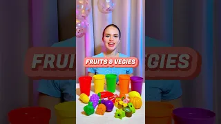 Color Sorting Fruits and Vegetables for Toddlers | Educational Activities for Toddlers #shorts