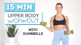 15 min UPPER BODY WORKOUT | With Dumbbells | For Toned Arms