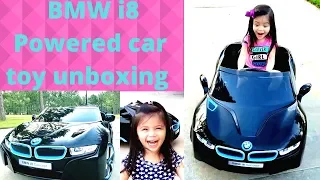 TOY CAR REVIEW: : POWER WHEELS RIDE ON CAR FOR KIDS , BMW i8 6V BATTERY POWERED CAR TOY!