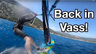 First windsurf back in Vasiliki!