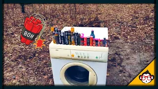 🧨😱 Big Fireworks Vs Washing Machine