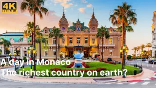 Monaco French Riviera | Beautiful walking tour in the wealthiest country in the world | Monaco 4K