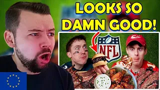 TRYING  Super Bowl Food for the first time! - REACTION