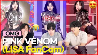 'Pink Venom' (BLACKPINK LISA FanCam) [KOREAN  REACTION] !! 😍🔥