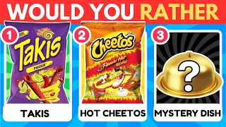 Would You Rather Mystery Dish | Snacks & Junk Food Edition 🍕🍽️
