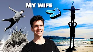 My Wife Tries Tricks - Beach Training Vlog - Jiemba Sands