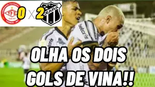 VEJA OS DOIS GOLS DE VINA EM TOMBENSE 0 X 2 CEARÁ