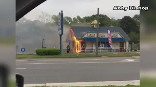 VIEWER VIDEO: Long John Silver's on fire in Hampton