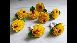 Одуванчик из фоамирана 💛💛💛💚