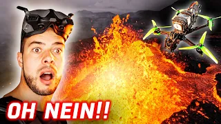 Meine FPV Drohne wurde von LAVA getroffen!! Vulkanausbruch auf Island 😳