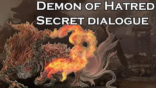Sekiro - Demon of Hatred secret dialogue
