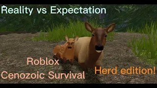 Expectation vs Reality Elk Herd (Cenozoic Survival, Roblox)