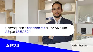 Convoquer les actionnaires d’une SA à une AG par LRE AR24