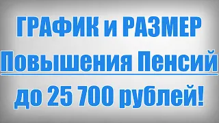 ГРАФИК и РАЗМЕР Повышения Пенсий до 25 700 рублей!