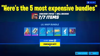 I Gifted Him The 5 Most Expensive Bundles In The Item Shop