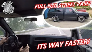 RIPPING the LS S10 on the STREET! It's WAY FASTER!