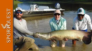 Hooking a 200lb Arapaima On the Fly on The Mamiraua Reserve, Brazil