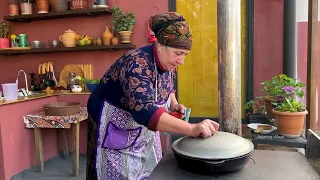 CABBAGE GUTAB, FISINCAN PILAF AND CAKE! RELAXING COUNTRYSIDE LIVING   COOKING DELICIOUS SWEET