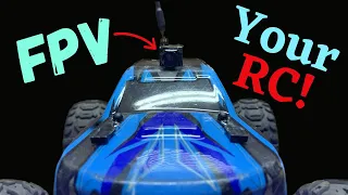 FPV RC Truck or Car Cam -  Easy Install - No Extra Battery Required