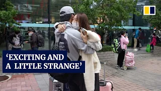 Emotional reunion for Hong Kong-mainland couple as border reopens