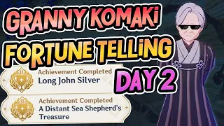 Granny Komaki Day 2 Fortune Telling |Secret Treasure Hunting Chests| |Achievements| - Genshin Impact