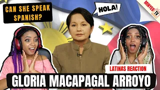 Latinas Reaction to GLORIA MACAPAGAL ARROYO. CAN FILIPINOS SPEAK SPANISH? | Minyeo TV 🇩🇴