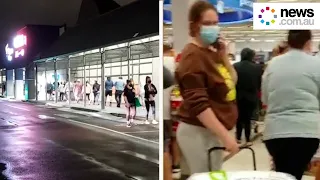 Shoppers queue at Kmart as COVID 19 lockdown lifts in NSW
