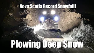 RECORD BREAKING STORM~Clearing the Roads~Snow Plowing~Nova Scotia